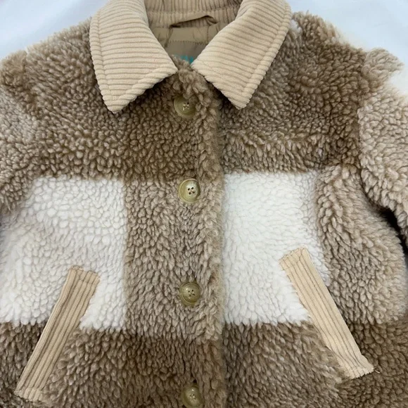 Zara Kids Tan and Cream cozy  Jacket 12-18 months - Picture 2 of 4